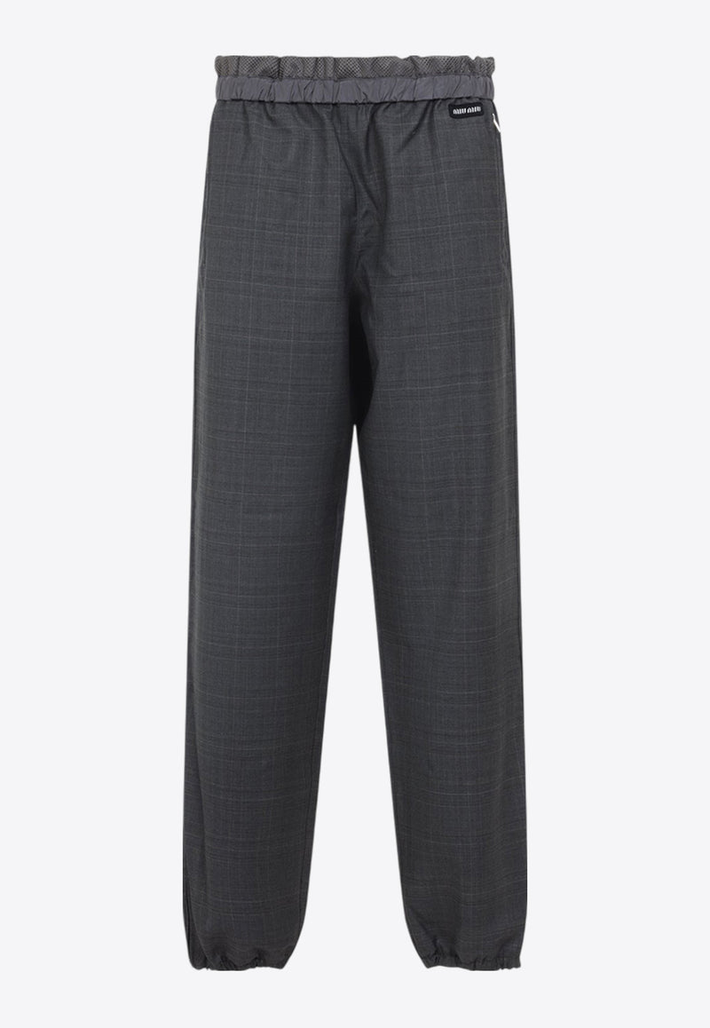 Virgin Wool Checked Pants