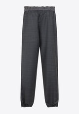 Virgin Wool Checked Pants