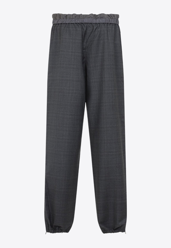 Virgin Wool Checked Pants