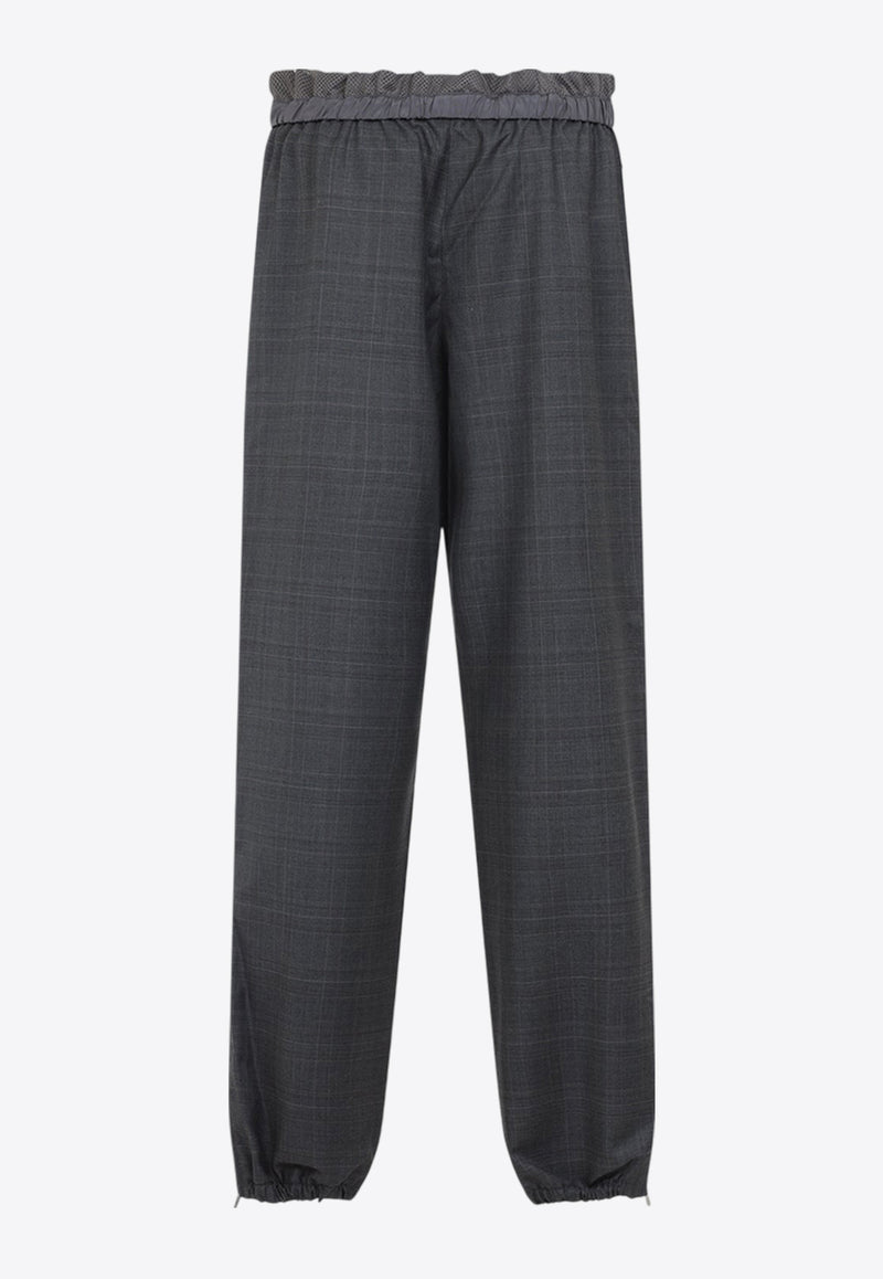 Virgin Wool Checked Pants