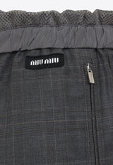 Virgin Wool Checked Pants