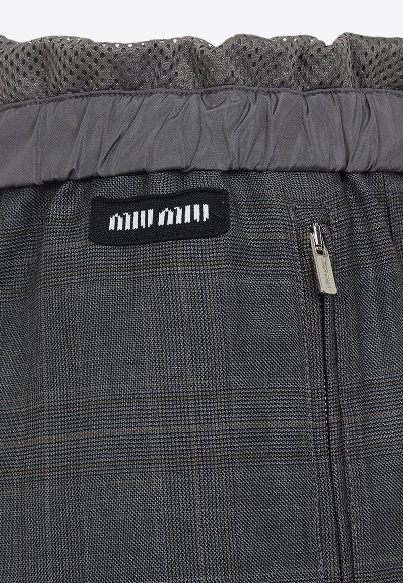 Virgin Wool Checked Pants