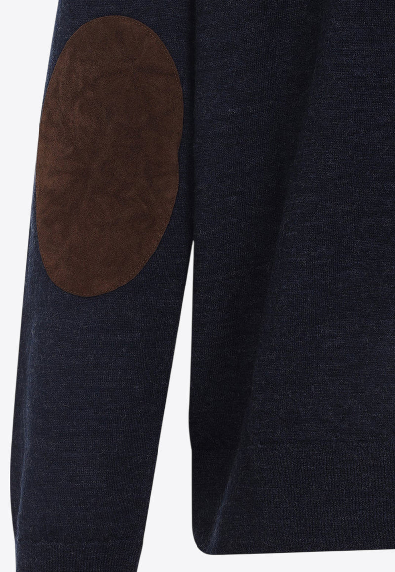 Long-Sleeved Polo T-shirt with Elbow Patch