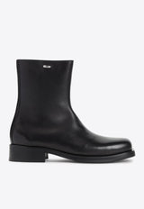 Camion Calf Leather Ankle Boots