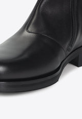 Camion Calf Leather Ankle Boots
