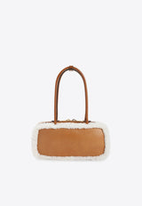 Beau Shearling-Trimmed Shoulder Bag