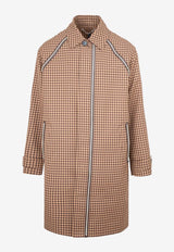 Berluti Checkered Nylon Car Coat Brown R21OCU80001-F35 MIDDLE BROWN