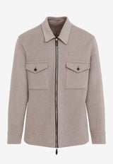 Berluti Double Face Zipped Overshirt Beige R27HCL103.001-F86 MOLE