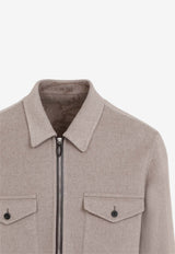 Berluti Double Face Zipped Overshirt Beige R27HCL103.001-F86 MOLE