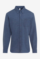 Berluti Scritto Pocket Long-Sleeved Shirt Blue R27JSL17.002-N91 BLUE DENIM