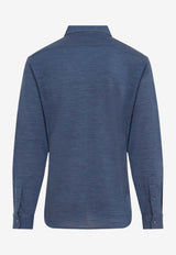 Berluti Scritto Pocket Long-Sleeved Shirt Blue R27JSL17.002-N91 BLUE DENIM