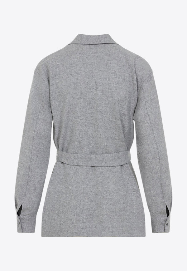 Flannel Shirt with Matching-Belt