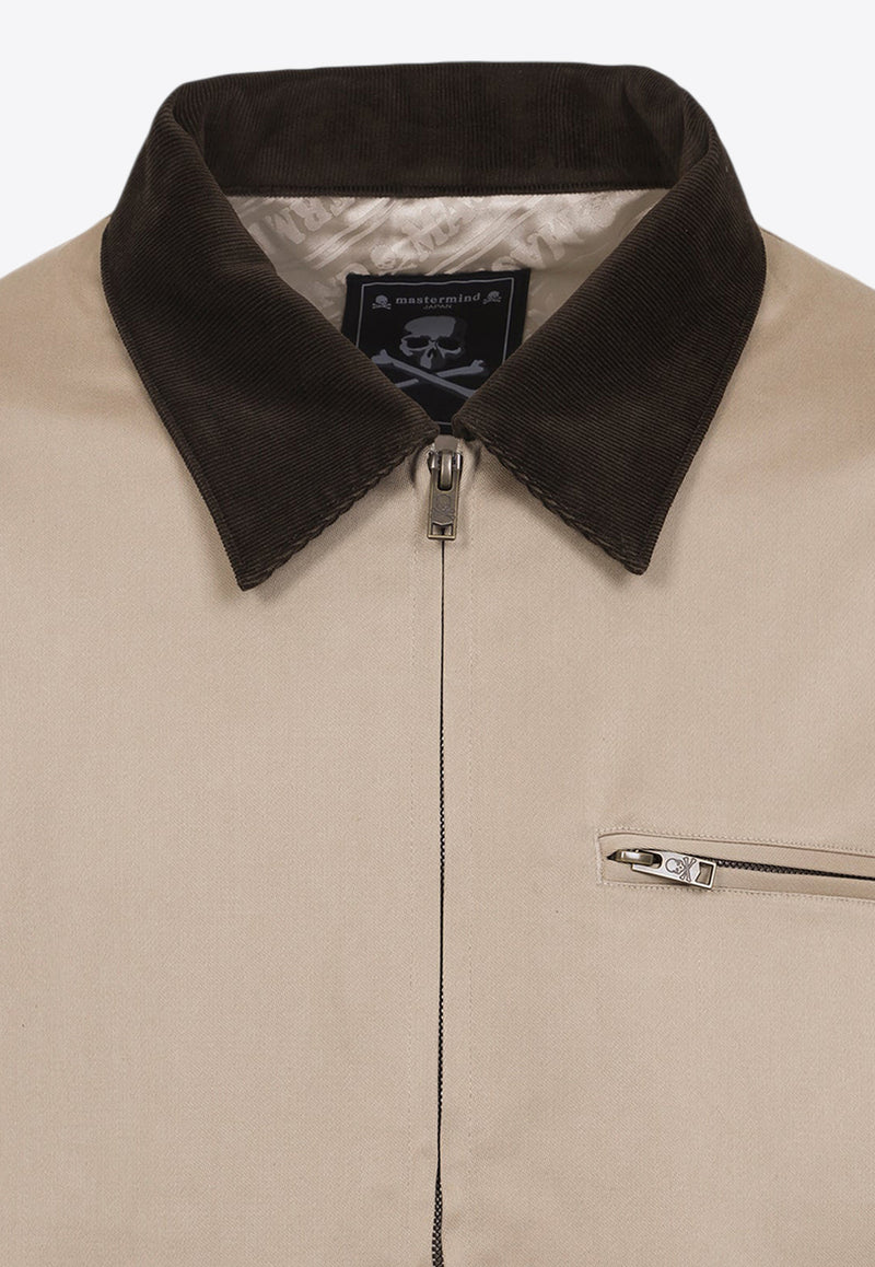 Aviator Jacket with Skull-Print