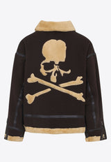 Embroidered-Skull Muton Jacket