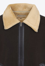 Embroidered-Skull Muton Jacket