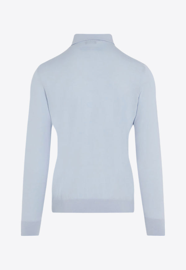 Cashseta Long-Sleeved Polo Sweater