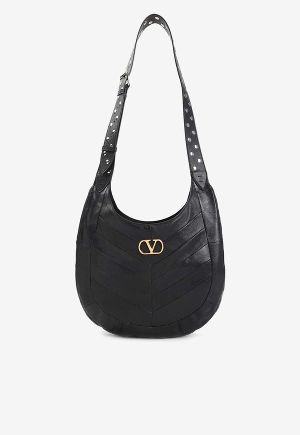 Studded VLogo Hobo Bag