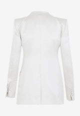 Single-Breasted Satin Blazer