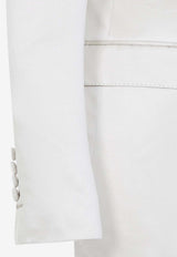 Single-Breasted Satin Blazer