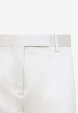 Straight-Leg Satin Tailored Pants