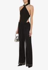 Philosophy Di Lorenzo Serafini Rhinestone Embellished Mesh Pants Black 03160725/O_PHILO-A0555