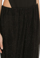 Philosophy Di Lorenzo Serafini Rhinestone Embellished Mesh Pants Black 03160725/O_PHILO-A0555