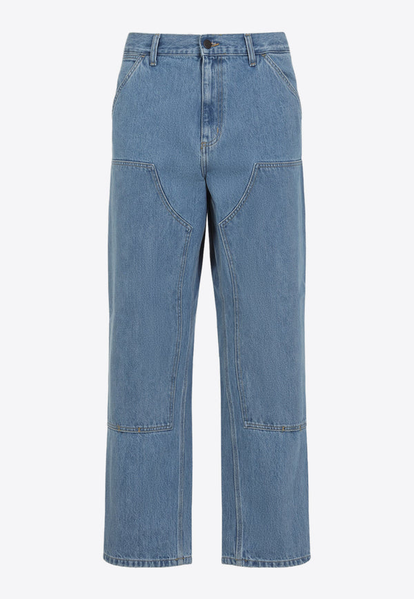 Double Knee Straight-Jeans