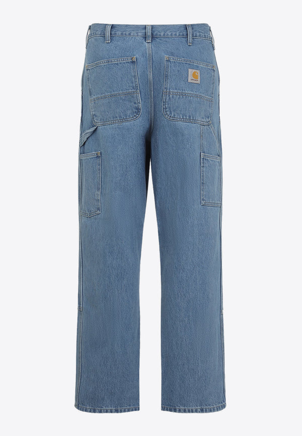 Double Knee Straight-Jeans