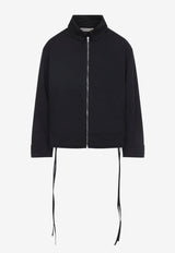 Layered Zip-Up Jacket with Straps