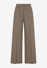 Wide-Leg Elastic-Waist Pants