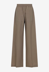 Wide-Leg Elastic-Waist Pants