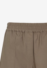 Wide-Leg Elastic-Waist Pants