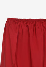 Silk Midi Ruffled Skirt