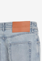 Washed Straight-Leg Jeans