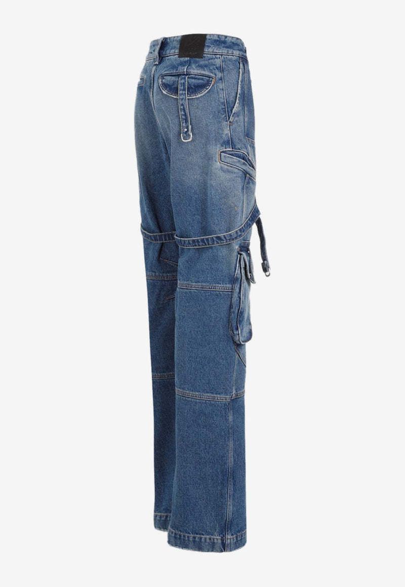 Harness Straight-Leg Cargo Jeans