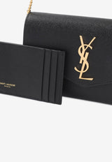 Uptown Calf Leather Chain Clutch