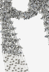 Beaded Mesh Scarf Necklace