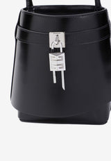 Shark Lock Bucket Bag in Box Leather