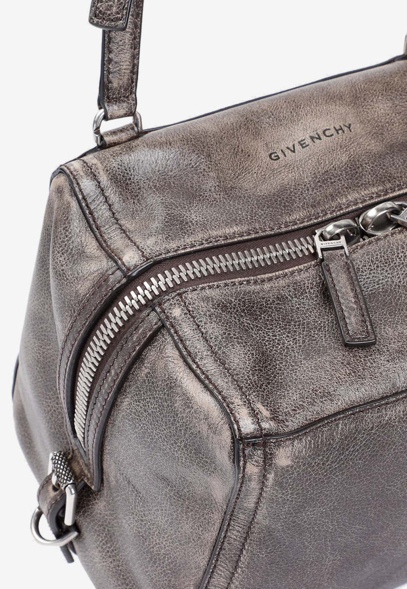 Small Pandora Crossbody Bag in Aged Leather