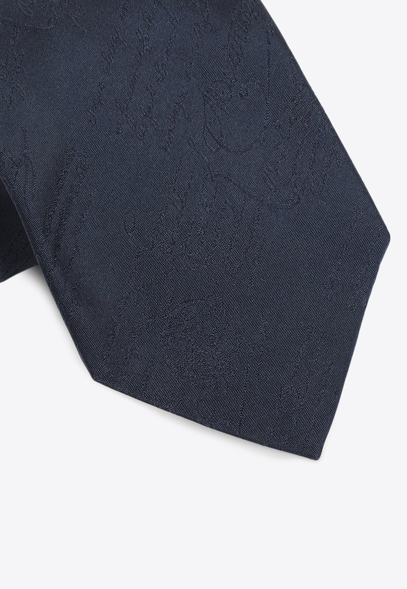 Logo Jacquard Silk Tie