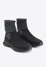 Suede Leather High-Top Sneakers