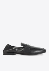 Elastic Calf Leather Loafers