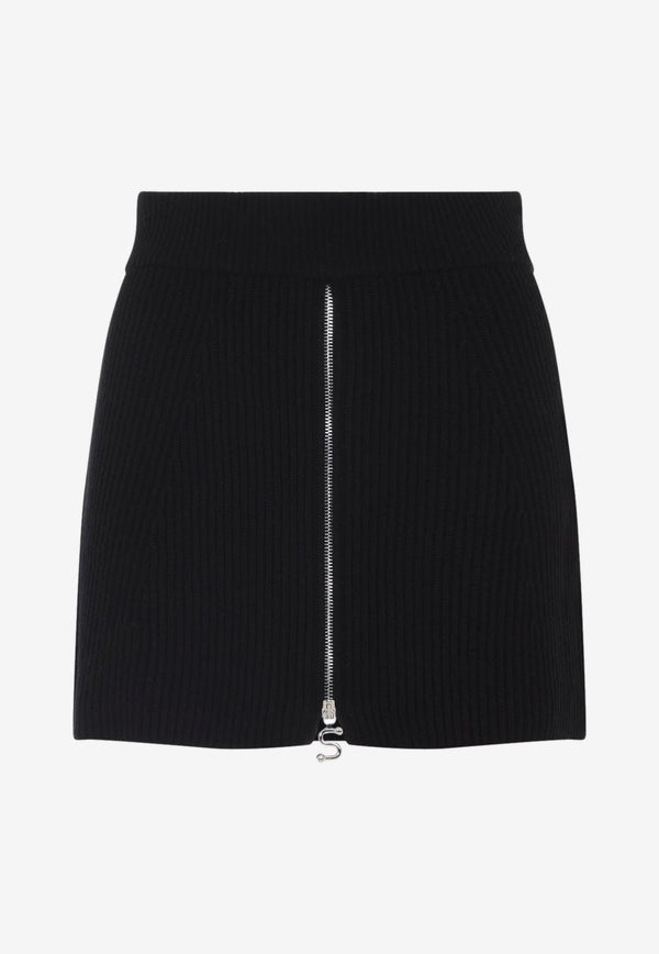 Refolo Mini Skirt in Wool and Cashmere