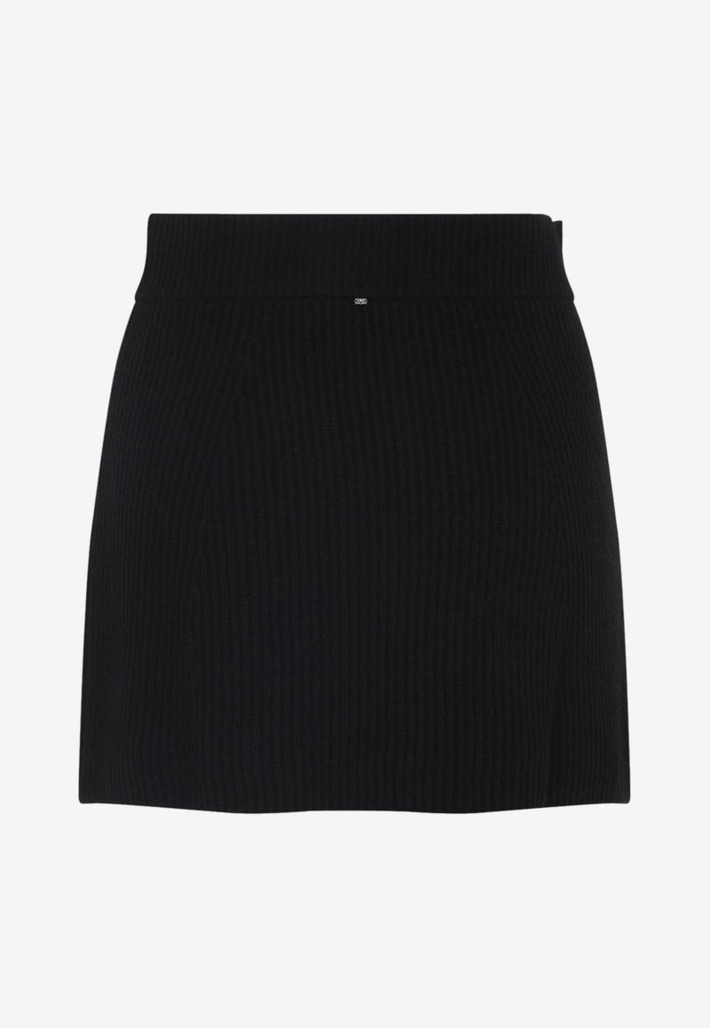 Refolo Mini Skirt in Wool and Cashmere