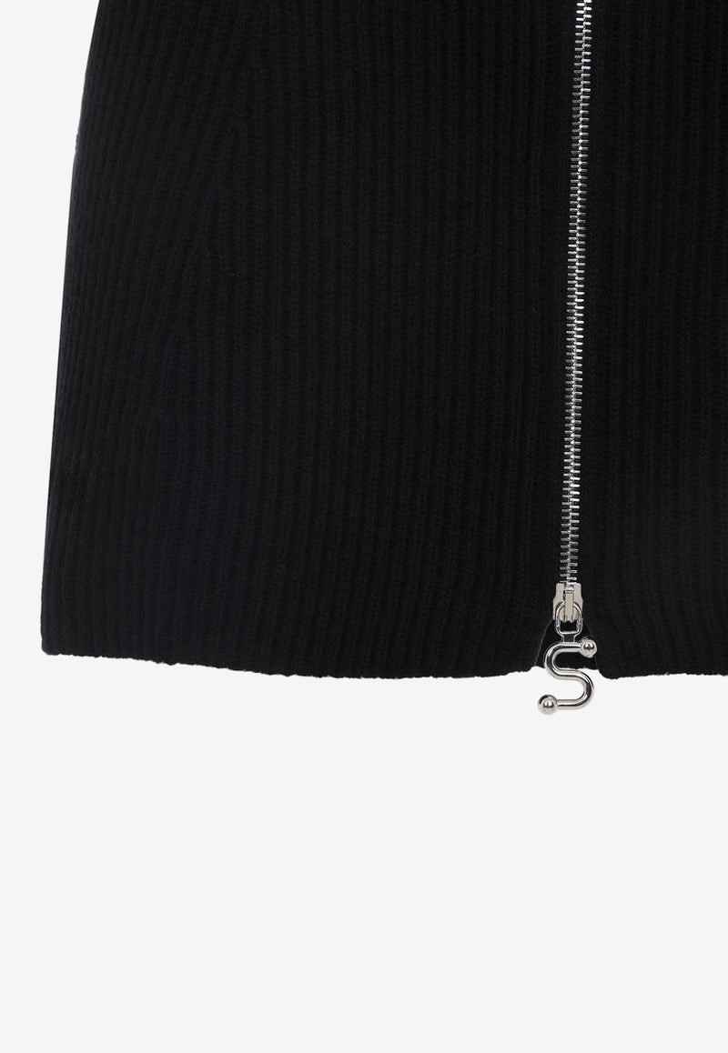 Refolo Mini Skirt in Wool and Cashmere