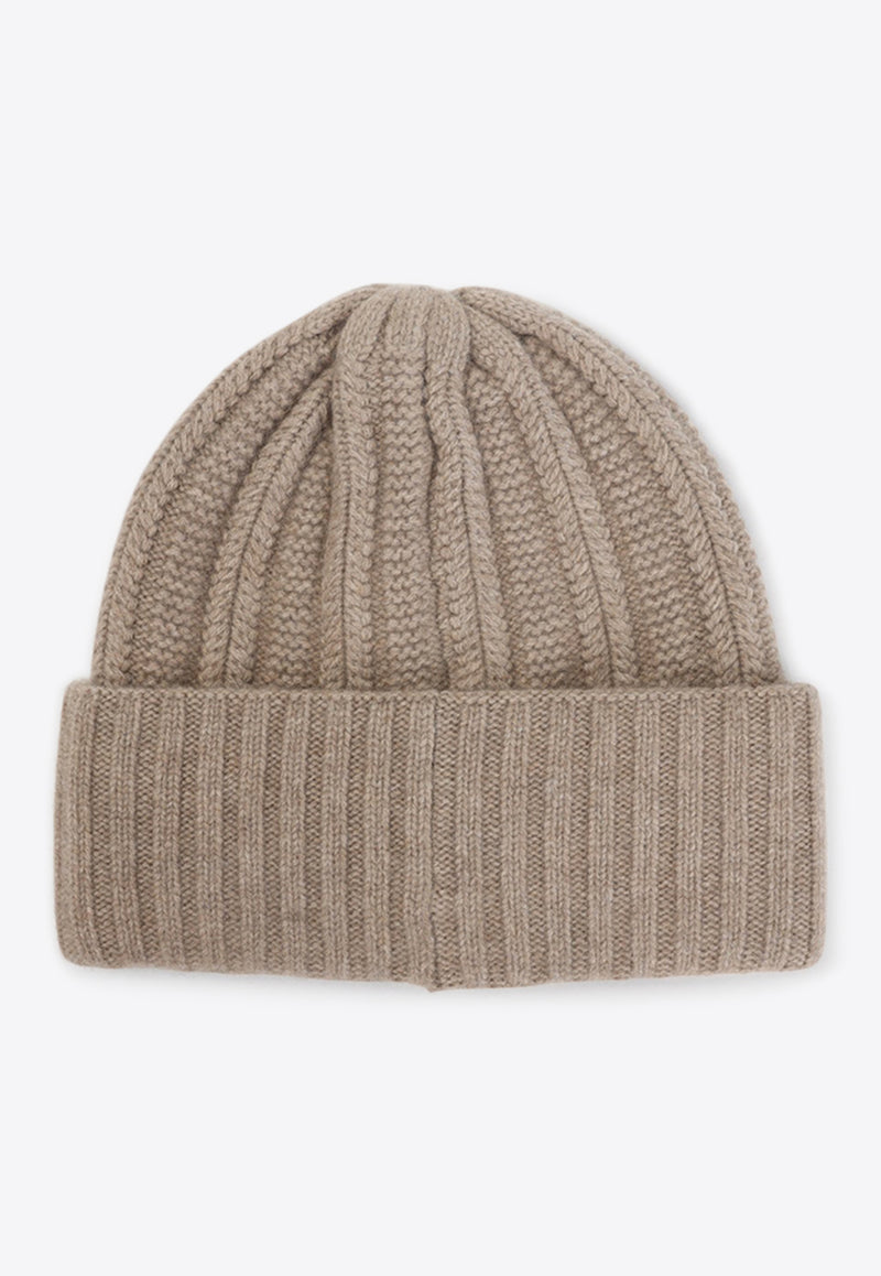 Macbeth Cashmere Beanie with Logo Patch