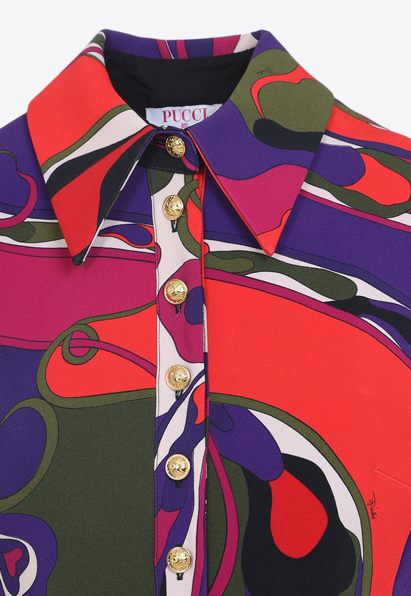 Printed Mini Shirt Dress