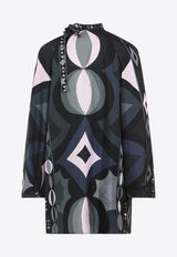 Printed Silk Mini Dress