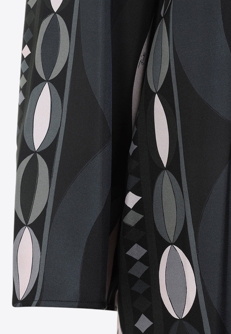 Printed Silk Mini Dress