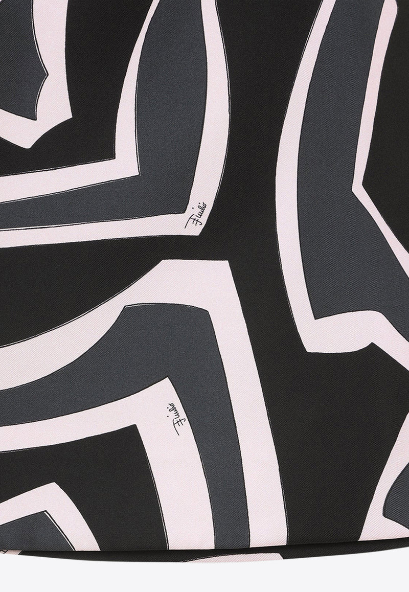 Silk Printed Mini Skirt